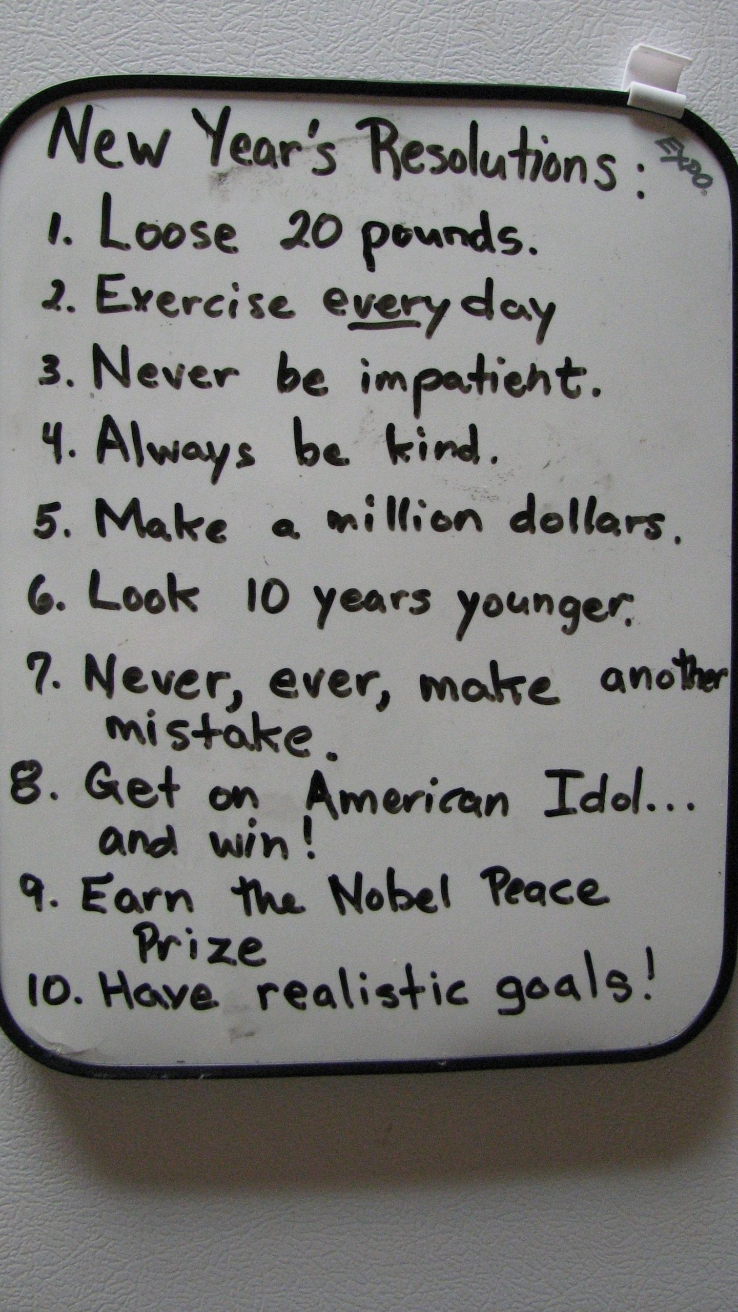 A Little Fun with New Year’s Resolutions