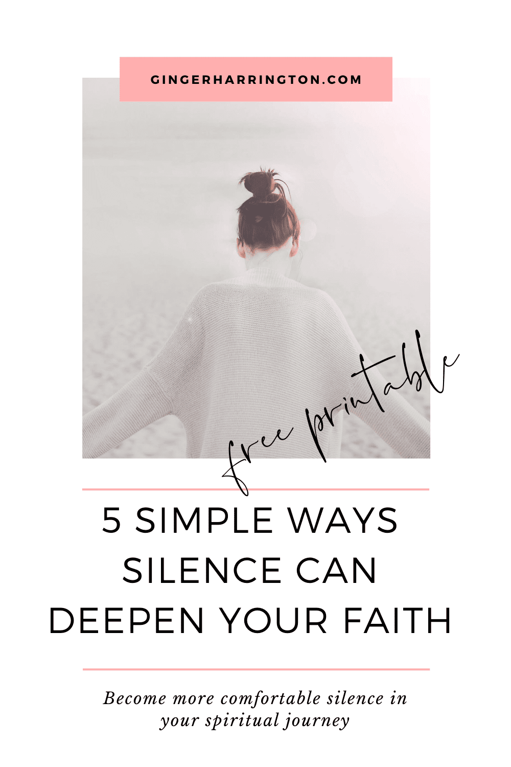 Simple Ways Silence Can Deepen Faith for Christian Women Sound becomes the white noise of our souls keeping us distracted and disconnected from God. In Quiet Times, Bible study, devotions, and daily life with Jesus, silence can deepen our faith. Becoming comfortable with silence helps Christian women to connect with God on a more intimate level. With free printable.