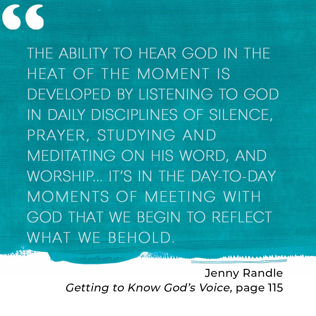 Get to know God's voice with helpful truths and encouragement from Ginger Harrington and Jenny Randle. Author interview, book review, and book giveaway will equip you to hear God more clearly. Biblical truth, inspiration, and practical tips for Christian women to ignite spiritual growth by listening to God. #gettingtoknowgodsvoice #listeningtogod
