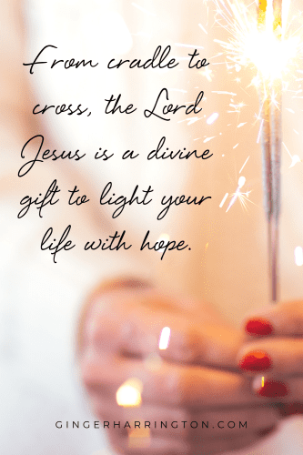 A sparkler illustrates the power of light and hope.