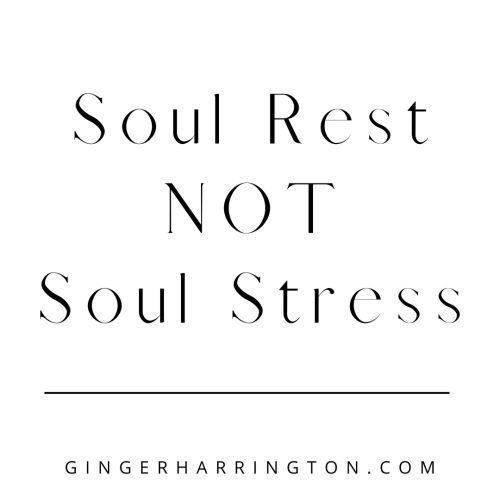 Soul rest not soul stress quote on white background