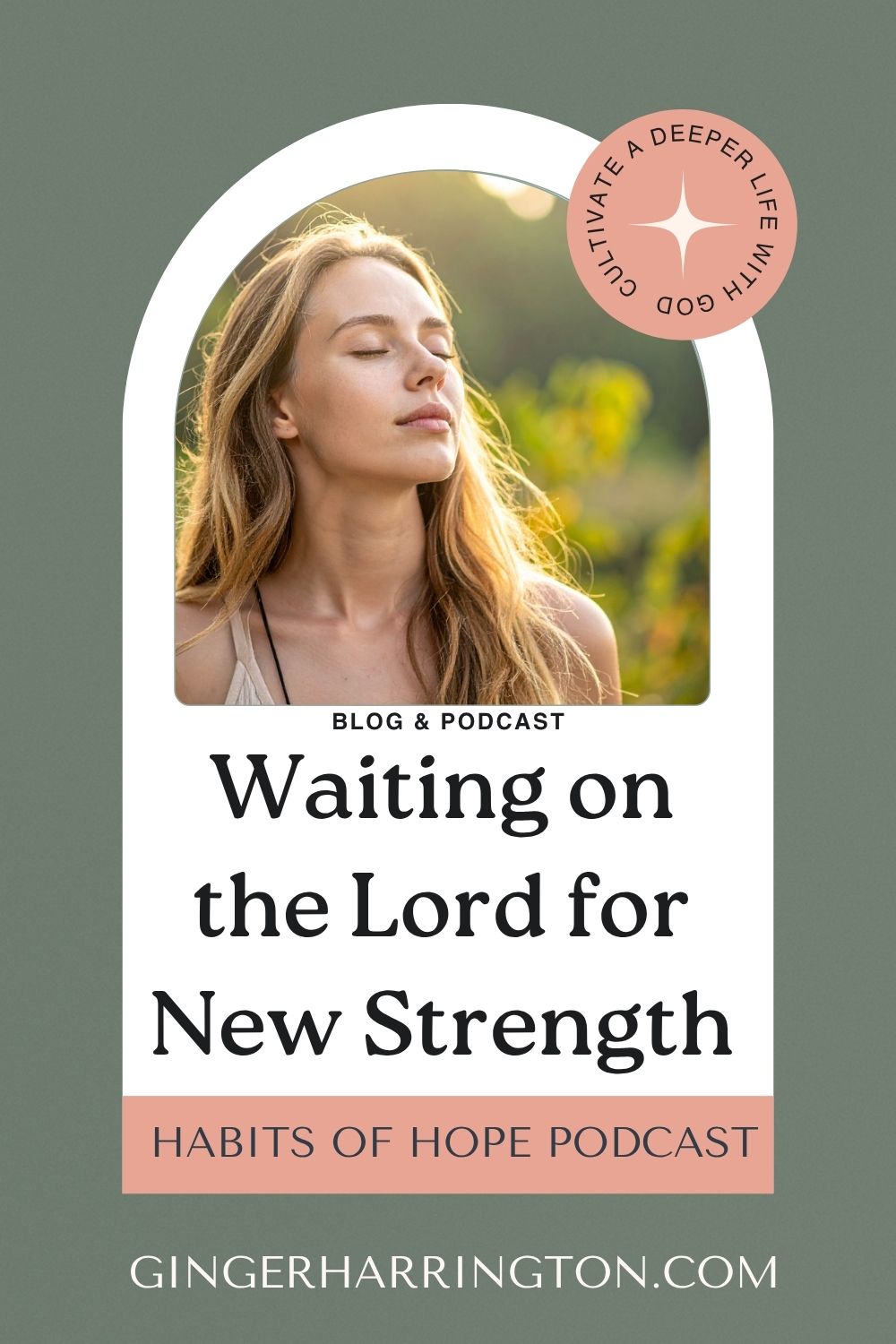 Woman outdoors in peaceful sunlight representing waiting on the Lord and receiving renewed strength through faith and hope from Isaiah 40:29–31.