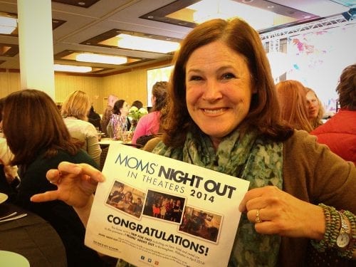 Winning a trip to the premier of Mom's Night Out.