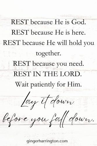 Why You Need to Rest in the Lord