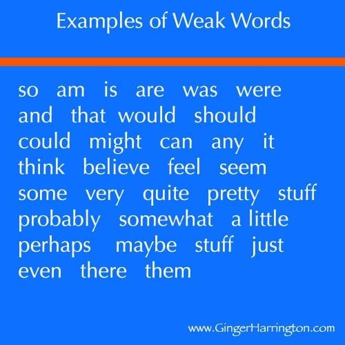 Examples of weak words