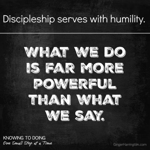 Discipleship serves with humility