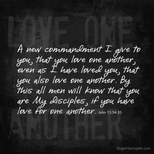 Christ teaches that loving one another is the earmark of His disciples.