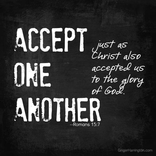 Accept One Another, Love One another, 
