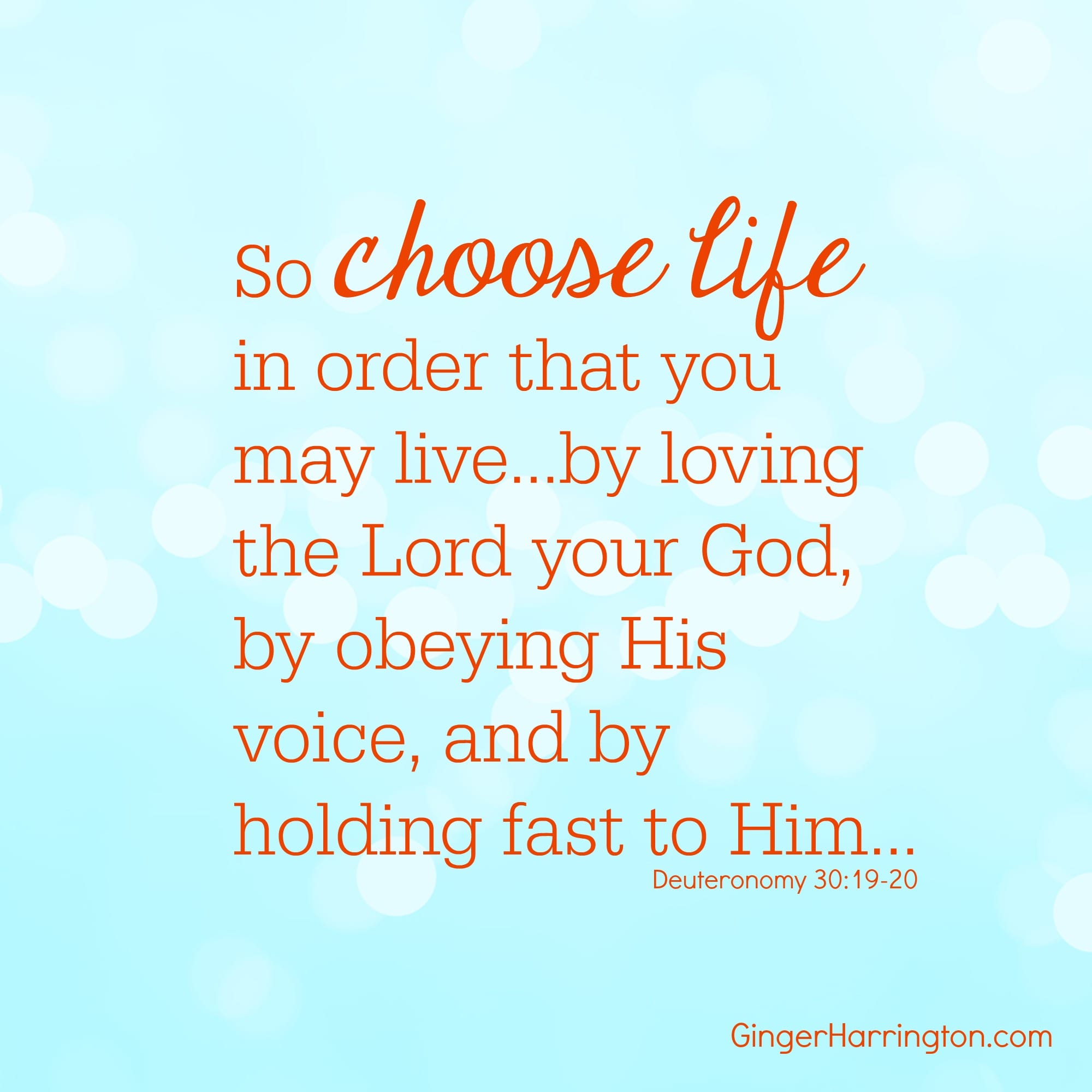 Will You Choose Life Today?