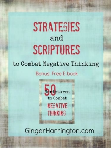 Do you struggle with negative thoughts that weigh you down? Discover strategies and scriptures to combat negative thinking. With free e-book of 50 Bible verses to help you win the war in your thoughts.