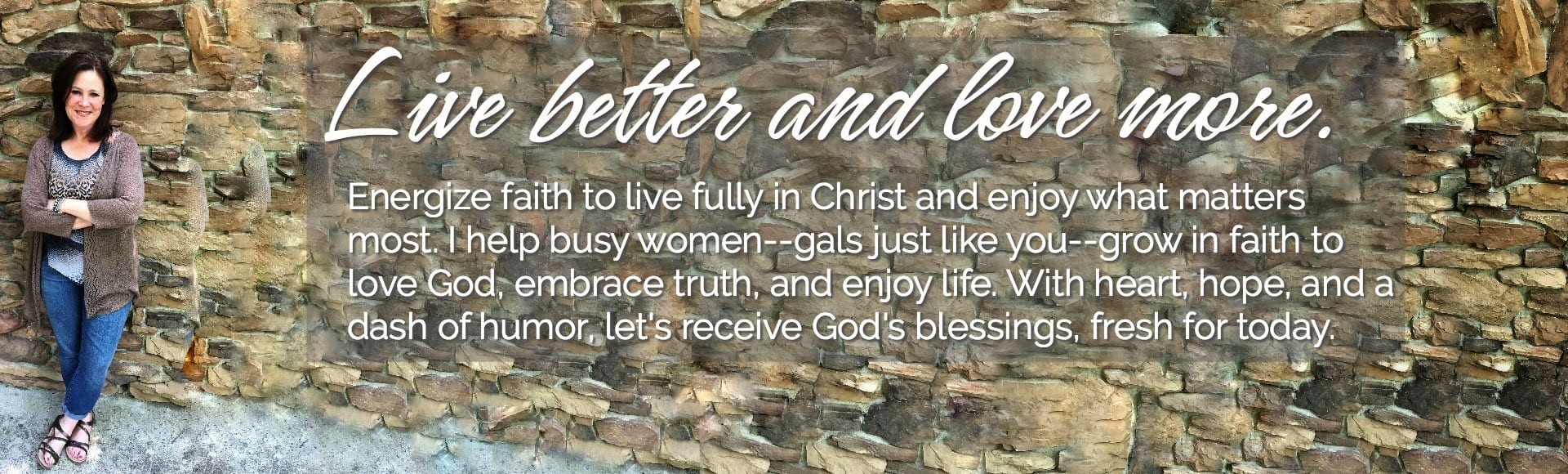 Ginger Harrington encourages women to love God, embrace truth, and enjoy life with fresh faith.