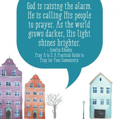 Pray for your community with a new book from Amelia Rhodes.