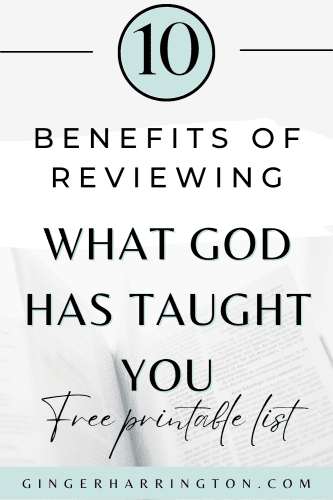 Bible text is background for article on reviewing what God teaches us.