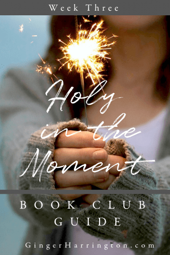 Week three of the Holy in the Moment online Book Club is here! Join Ginger Harrington for discussion questions, quotes, and graphics from chapters 7-9 of the book.