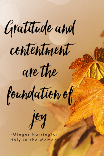 Thankfulness, contentment, and joy are some of life's sweetest blessings. Where we find one, we often experience the others as well. What fills you with joy today?