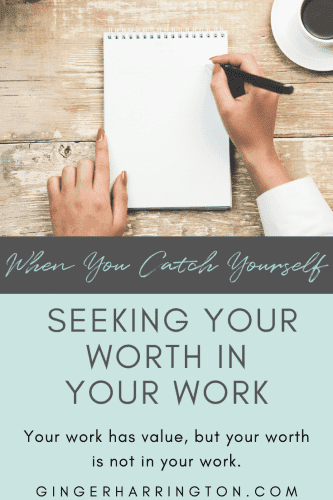 Seeking our self worth in our work is a soul temptation. Perfectionism and insecurity create pressure our souls were never meant to carry: the weight of our own performance.