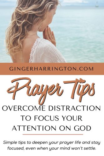 A woman looks at ocean while prayer illustrates article on prayer tips