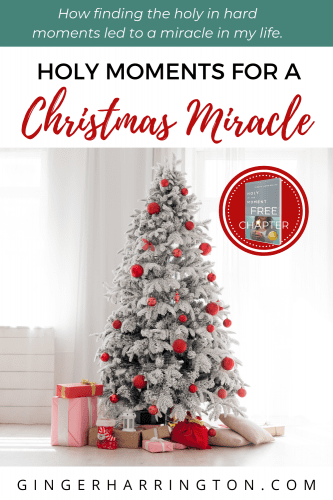 The story of how finding the holy in my hard moments led to a Christmas miracle. Read a free chapter from the award-winning book Holy in the Moment by Ginger Harrington.