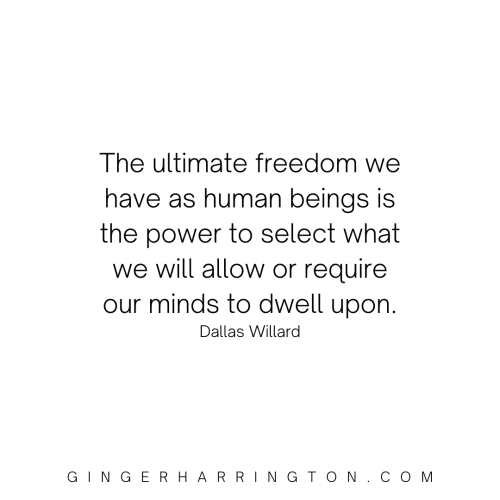 Black text on white background feature Dallas Willard quote.