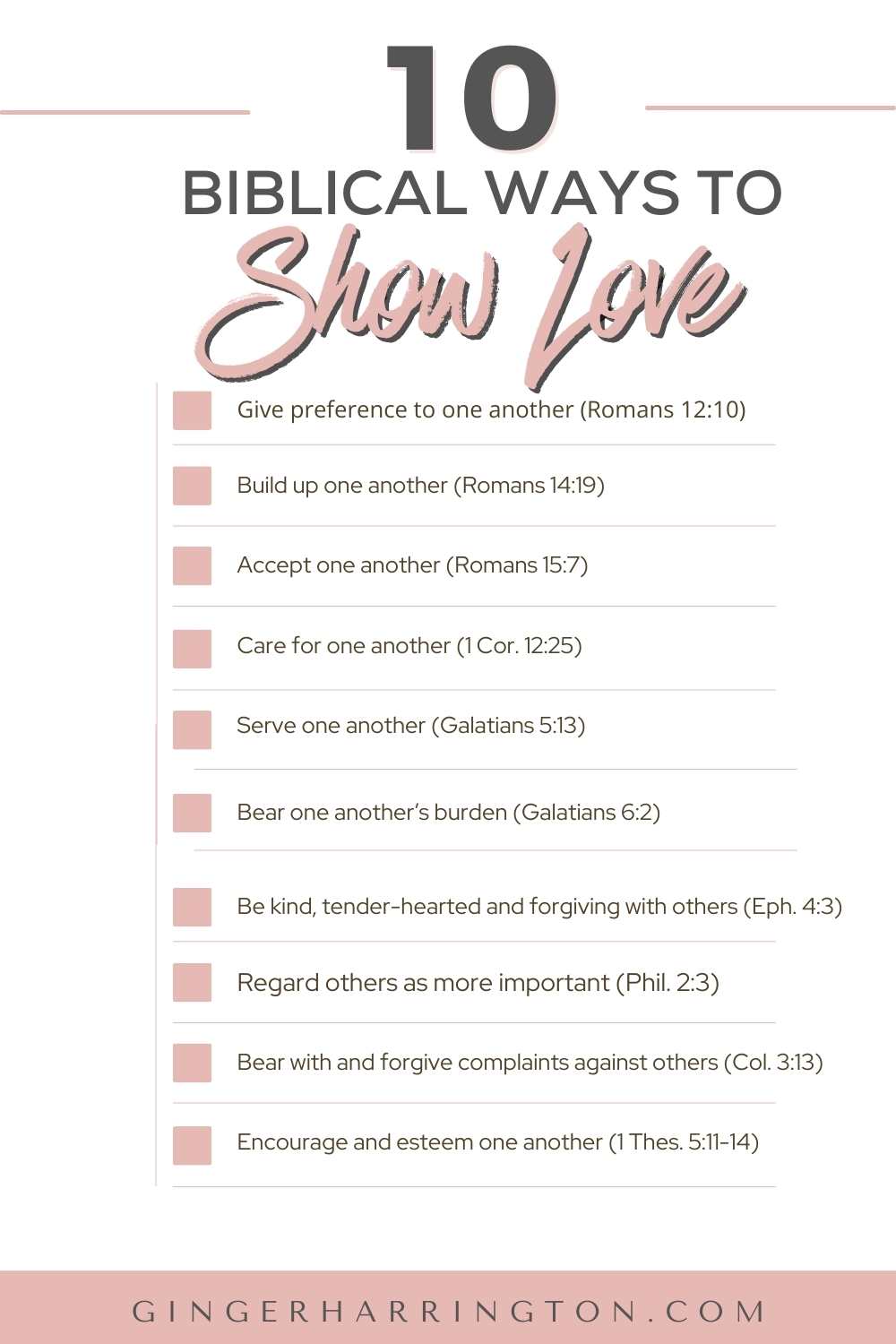 christian ways to show love