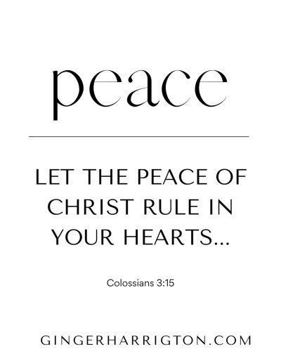 Black text on white background displays Colossians 3:15 bible verse