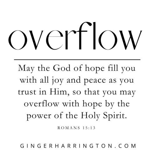 Black text on white canvas displays Romans 15:13